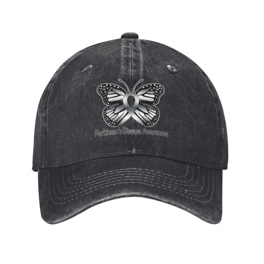 Parkinson's Disease Butterfly Awareness Printed unisex baseball cap adjustable cap outdoor sun hats trucker hat