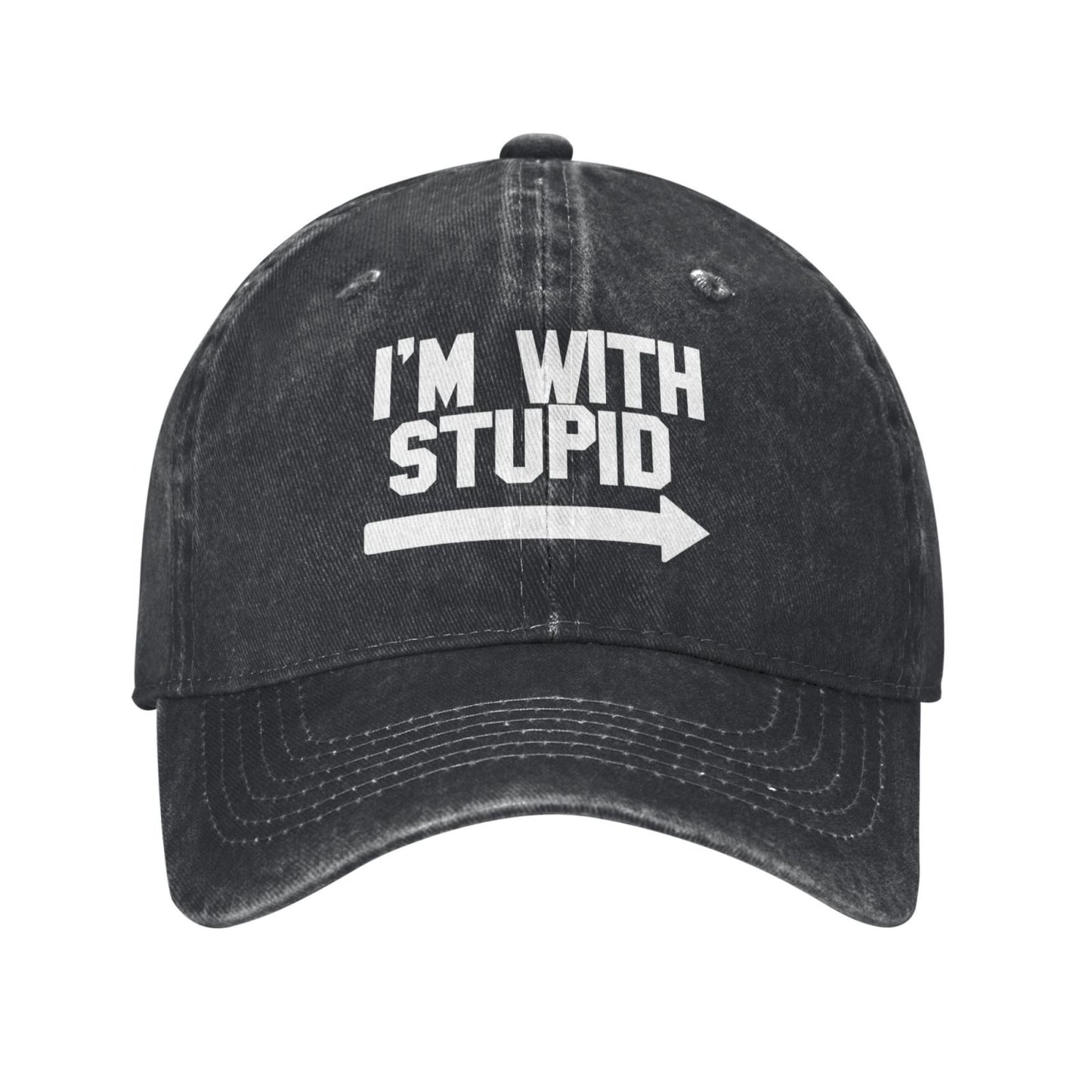 Im With Stupid 2 Printed unisex baseball cap adjustable cap outdoor hats trucker gift hat