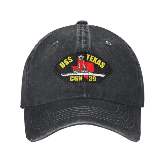 USS Texas Cgn-39 Printed unisex baseball cap outdoor hats adjustable cap trucker gift hat