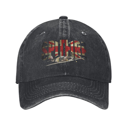 Union Jack Flag WW2 WWII Fighter Plane Printed unisex baseball cap adjustable cap outdoor sun hats trucker hat