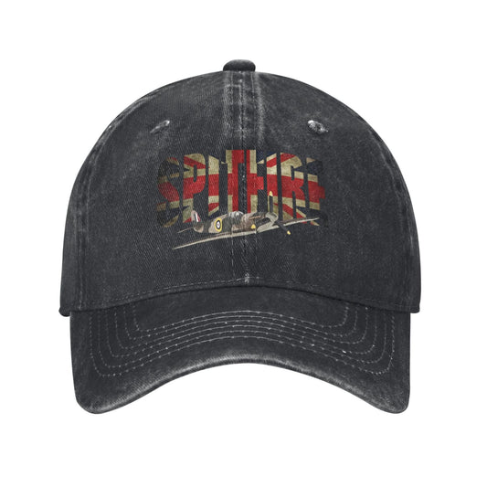 Union Jack Flag WW2 WWII Fighter Plane Printed unisex baseball cap adjustable cap outdoor sun hats trucker hat