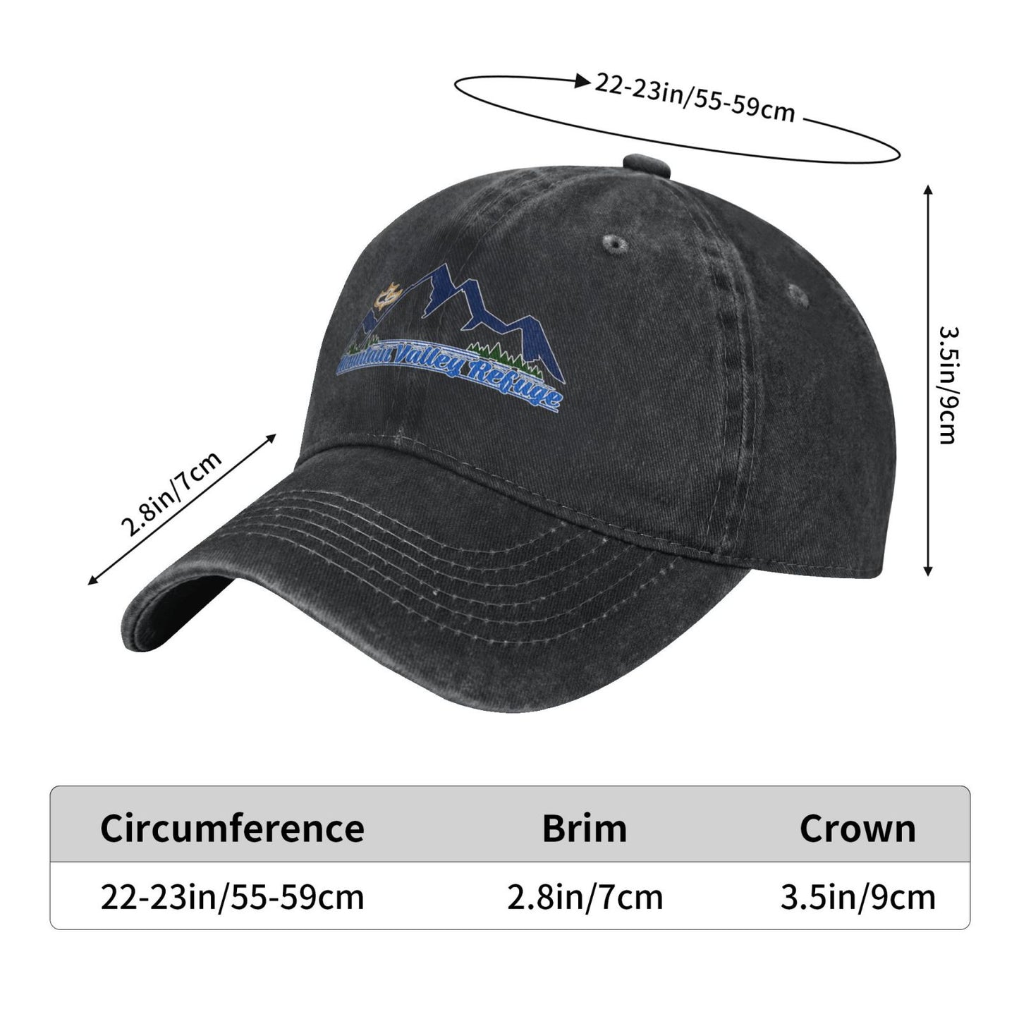 Mountain Valley Refuge Printed unisex baseball cap adjustable cap outdoor sun hats trucker hat