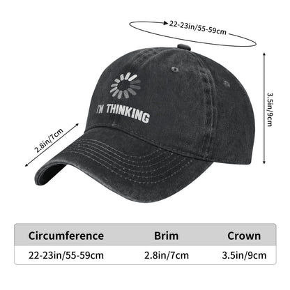 Im Thinking Loading Printed unisex baseball cap adjustable cap outdoor hats trucker gift hat