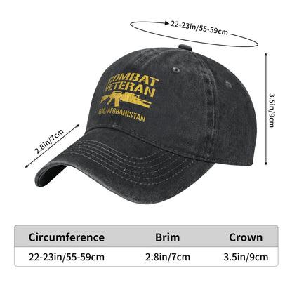 Combat Veteran Iraq And Afghanistan Printed unisex baseball cap adjustable cap outdoor sun hats trucker hat