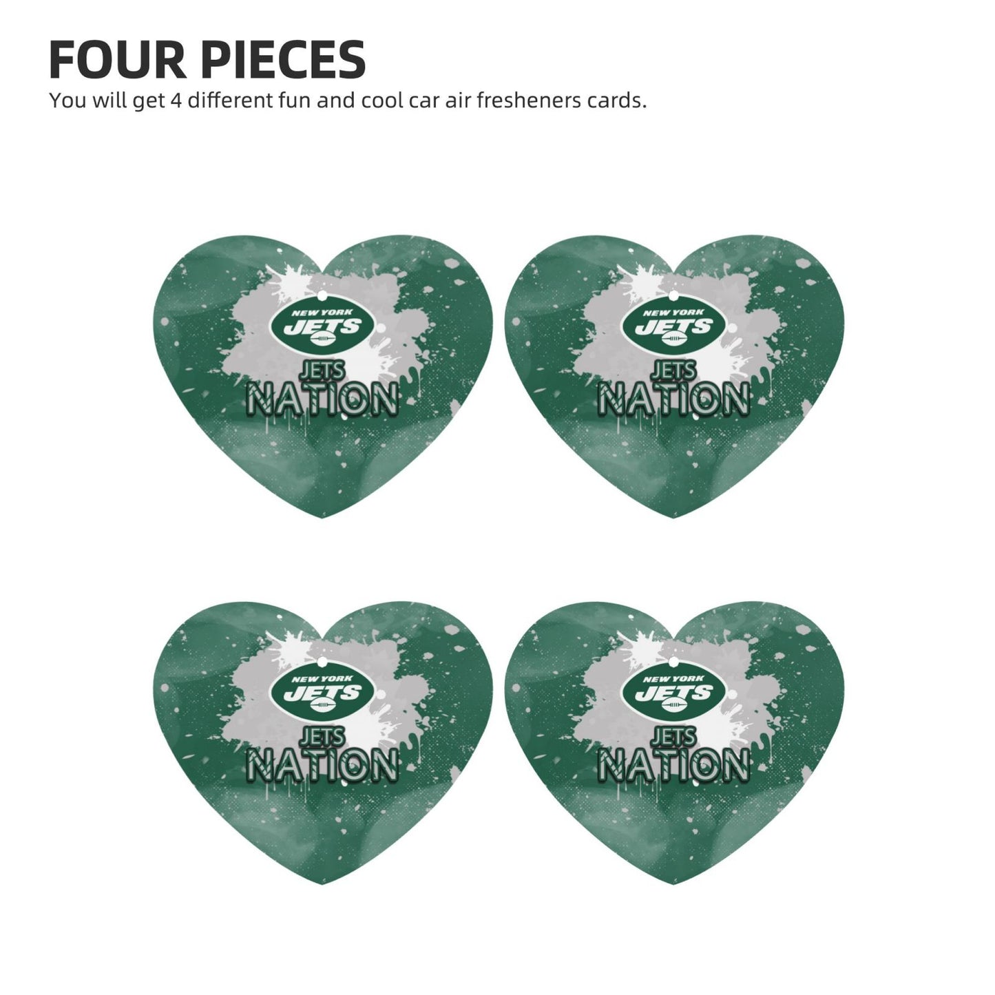 4-pcs New York Jets Car Air Fresheners Cards Set car aromatherapy tablets