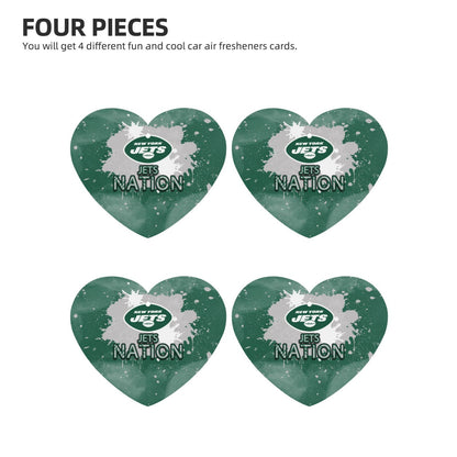 4-pcs New York Jets Car Air Fresheners Cards Set car aromatherapy tablets