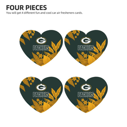 4pcs- Green Bay Packers car aromatherapy tablets Car Air Fresheners Cards Set