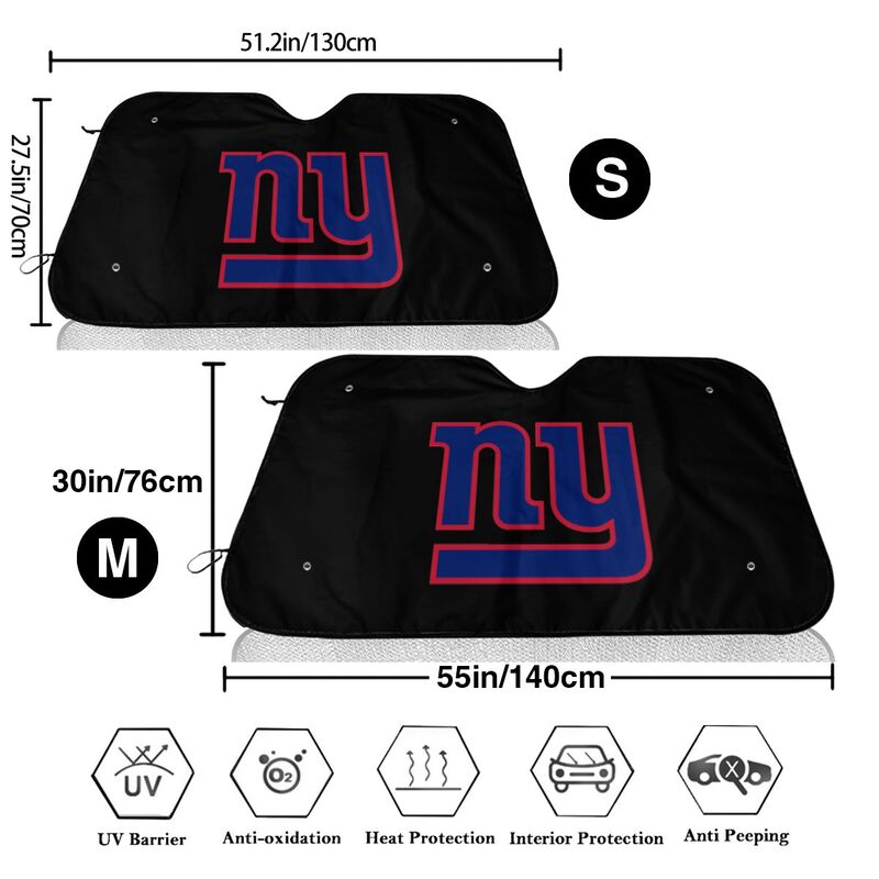 New York Giants Print suitable for front Car windshield sunshades Car windshield sunshades