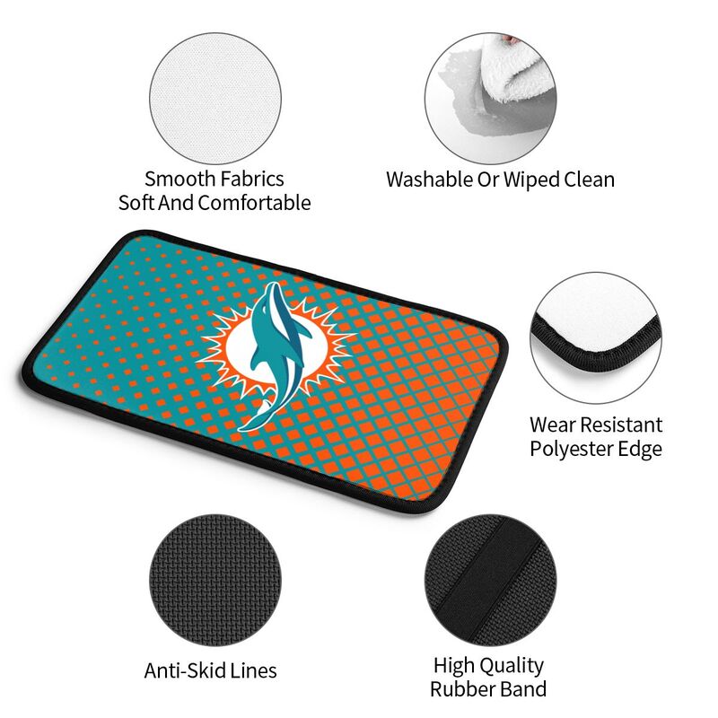 Miami Dolphins Car handrail box cushion Personalized printed car armrest cover