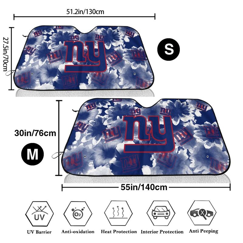 New York Giants Printed multi size car front windshield sunshade car windshield sunshade