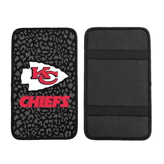 Kansas City Chiefs print Car handrail box cushion Personalized car armrest cover