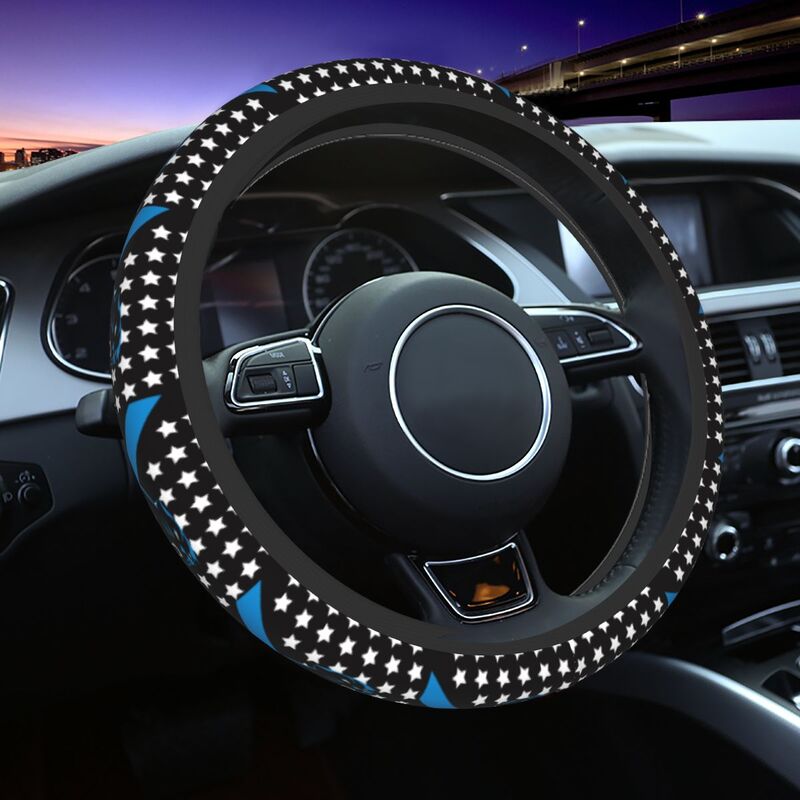 Carolina Panthers 2 Printed breathable elastic steering wheel protective cover