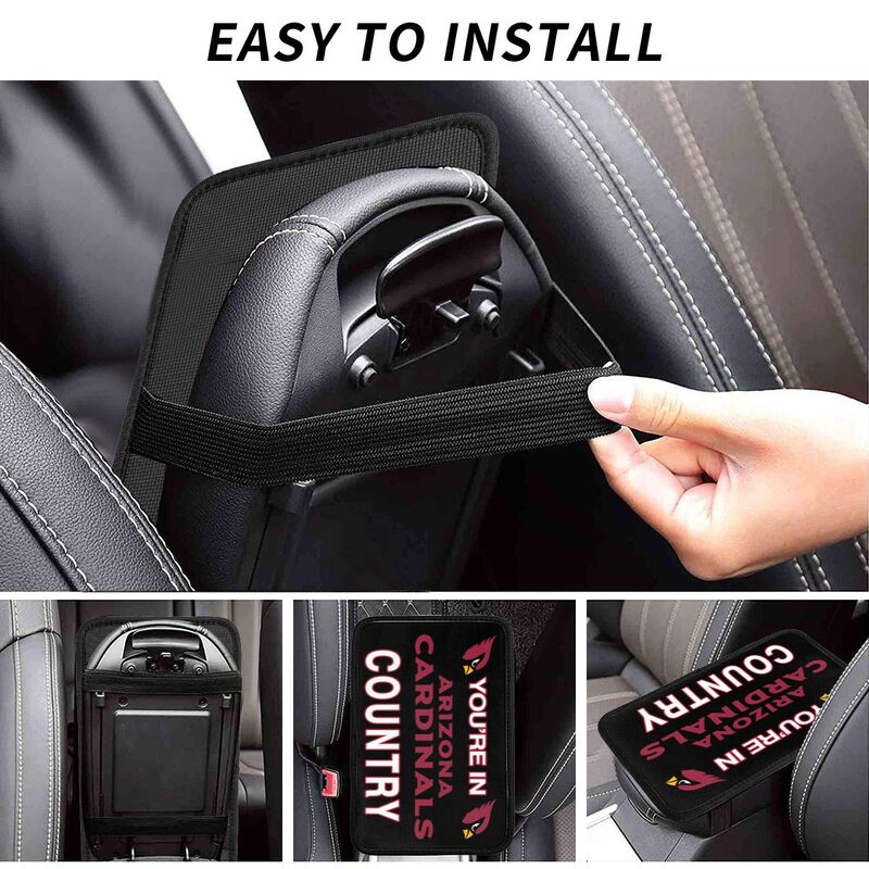 Arizona Cardinals Printed car armrest box pad elbow support pad