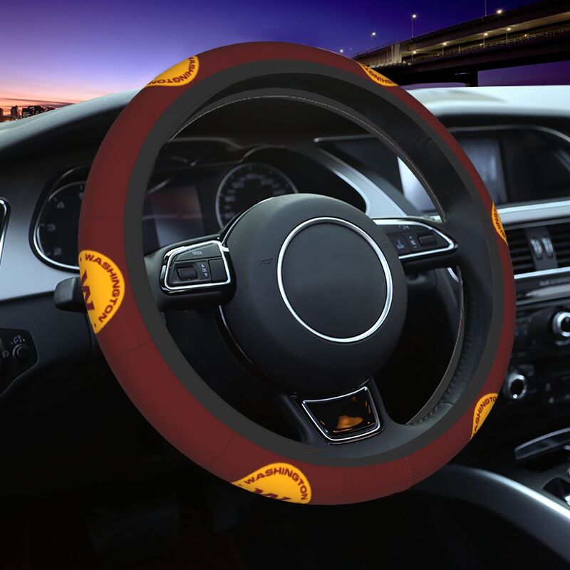 Washington Commanders 1 Printed elastic steering wheel cover car protective cover