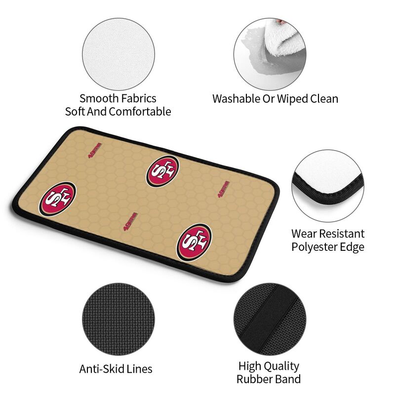 Car armrest box pad San Francisco 49ers 2 Printed center armrest box pad protective pad