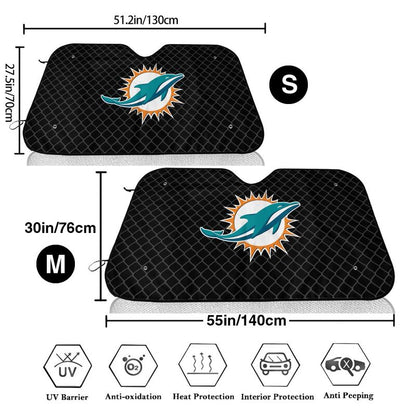 Miami Dolphins Print Car windshield sunshades is suitable front Car windshield sunshades