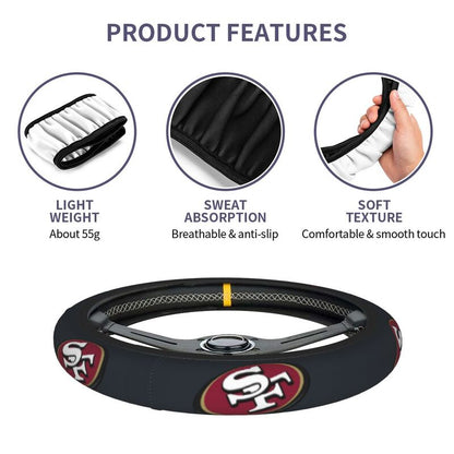San Francisco 49ers 1 Printed car anti-skid cover elastic steering wheel cover