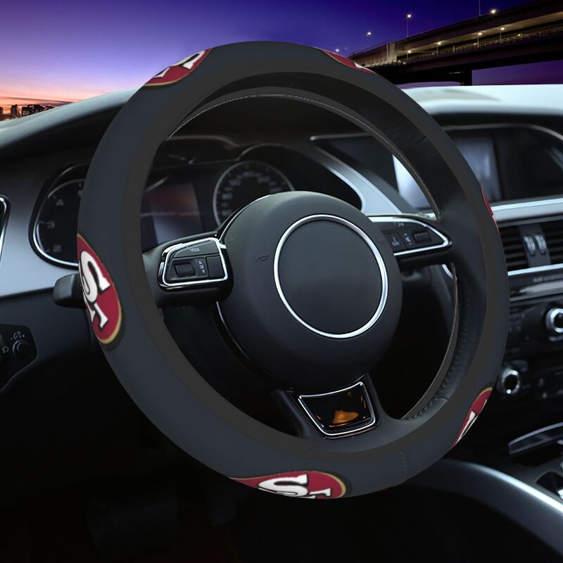 San Francisco 49ers 1 Printed car anti-skid cover elastic steering wheel cover