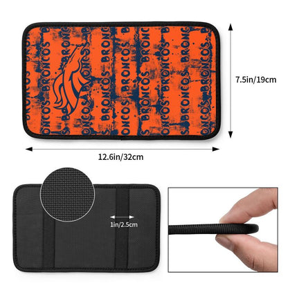 Denver Broncos print Car armrest box protective cover car center console armrest pad