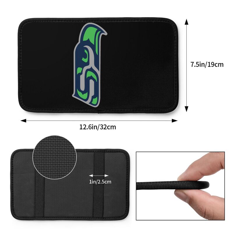 Car armrest box pad Seattle Seahawks 1 Printed center armrest box pad protective pad