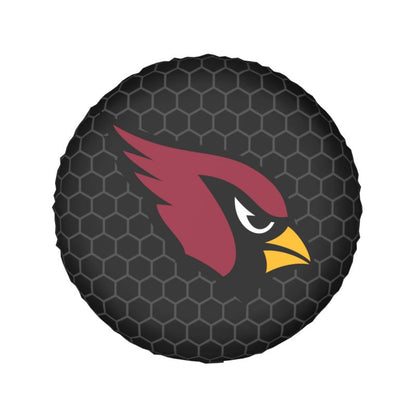 Arizona Cardinals Grid printed car tire cover dustproof and waterproof tire cover