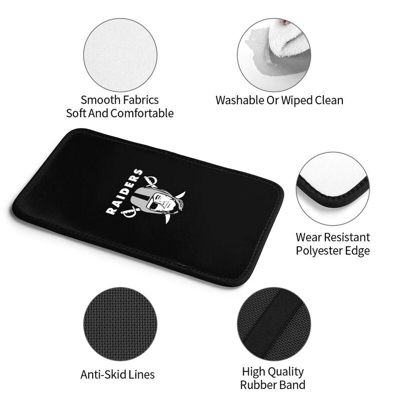 Car armrest box pad Las Vegas Raiders 1 Printed central armrest box pad protective pad