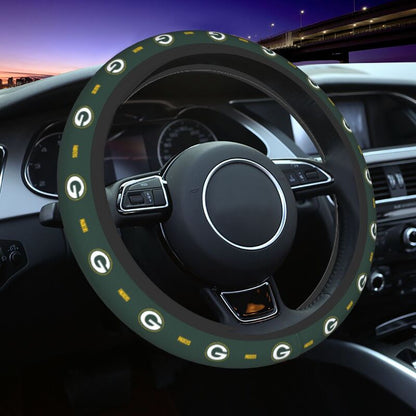 Green Bay Packers Printed car protective cover elastic steering wheel cover