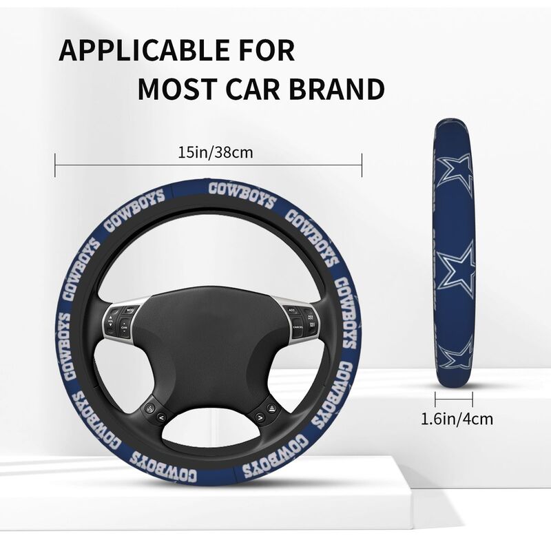 Dallas Cowboys Printed elastic steering wheel cover breathable protective cover