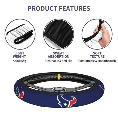 Houston Texans Printed elastic steering wheel cover car steering wheel protective cover