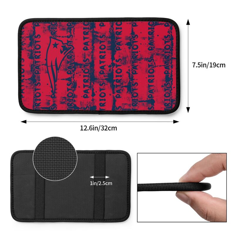 New England Patriots print Car armrest box protective cover car center console armrest pad