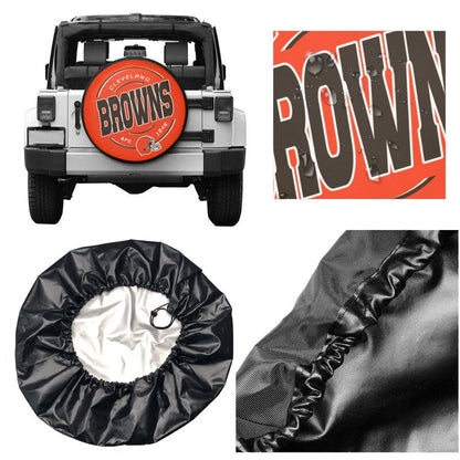 Cleveland Browns Printing car tire protection cover car spare tire dust protection cover