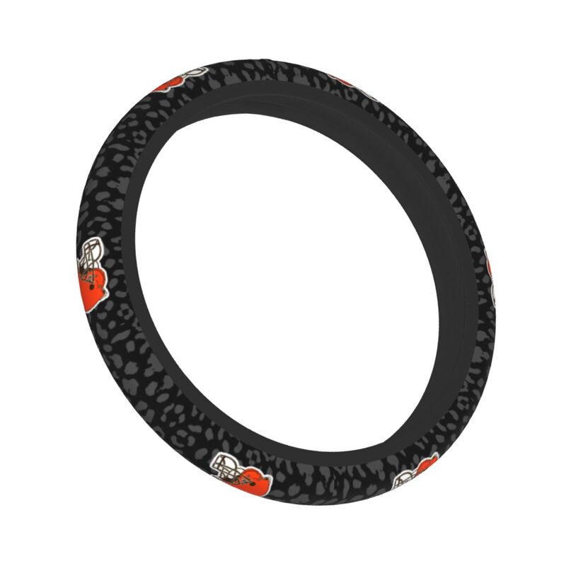 Cleveland Browns Printed elastic steering wheel cover car anti-skid cover
