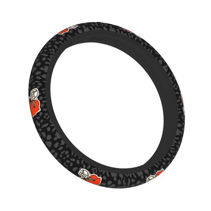 Cleveland Browns Printed elastic steering wheel cover car anti-skid cover