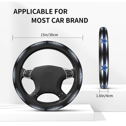 Dallas Cowboys Printed breathable elastic steering wheel cover anti slip cover