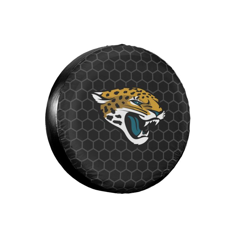 Jacksonville Jaguars Grid printed car tire cover dustproof and waterproof tire cover