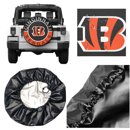 Cincinnati Bengals Printed tire protection cover car spare tire dust protection covers