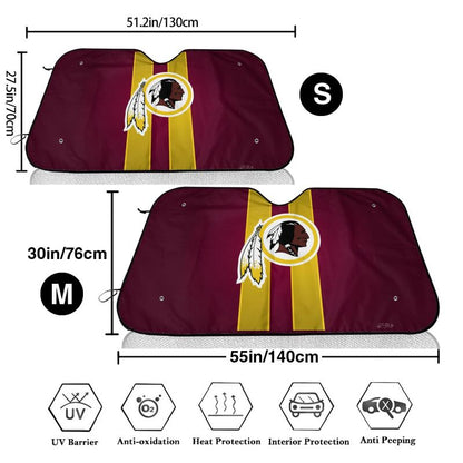 Washington Redskins 4 Print Car windshield sunshades suitable for front Car windshield sunshades