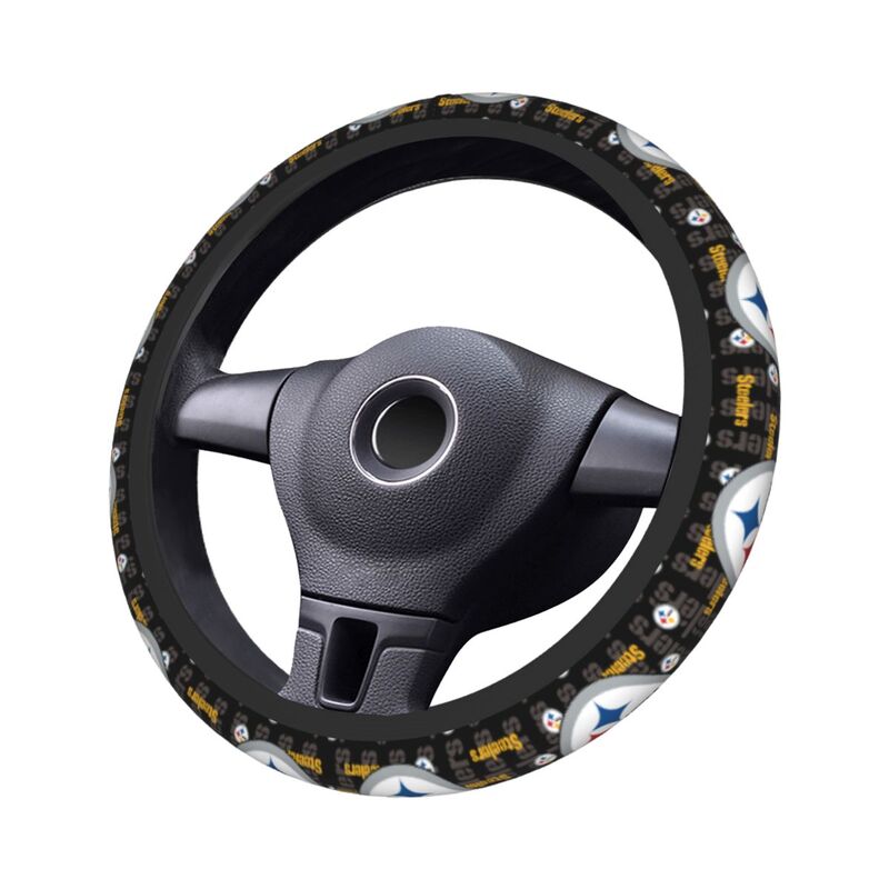 Pittsburgh Steelers 2 Printed breathable elastic steering wheel anti slip cover