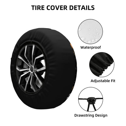 Jacksonville Jaguars Print Pumpkin Castle Small Printed Car Tire Cover Tire Dust Cover