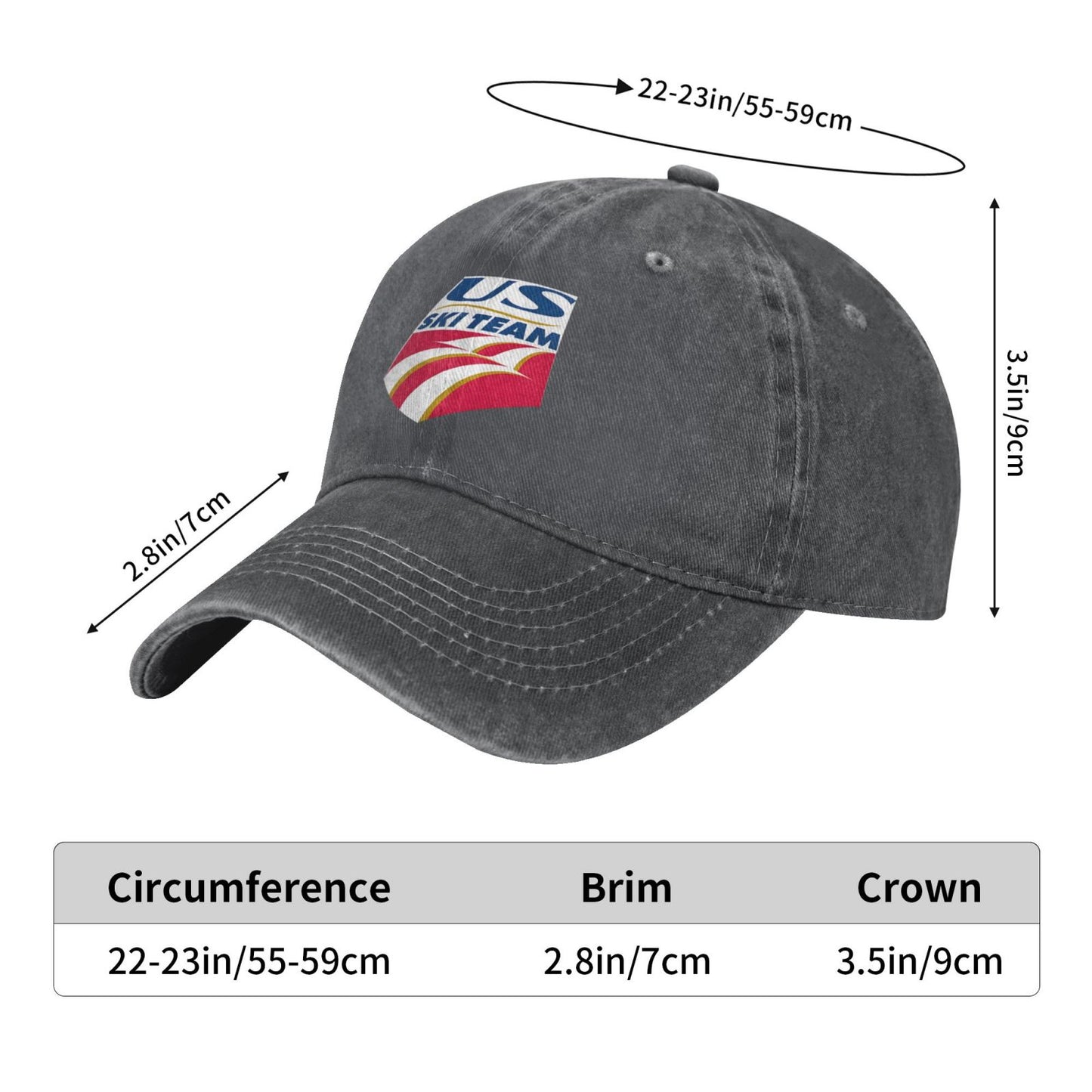 US Ski Team Printed unisex baseball cap outdoor hats adjustable cap trucker gift hat