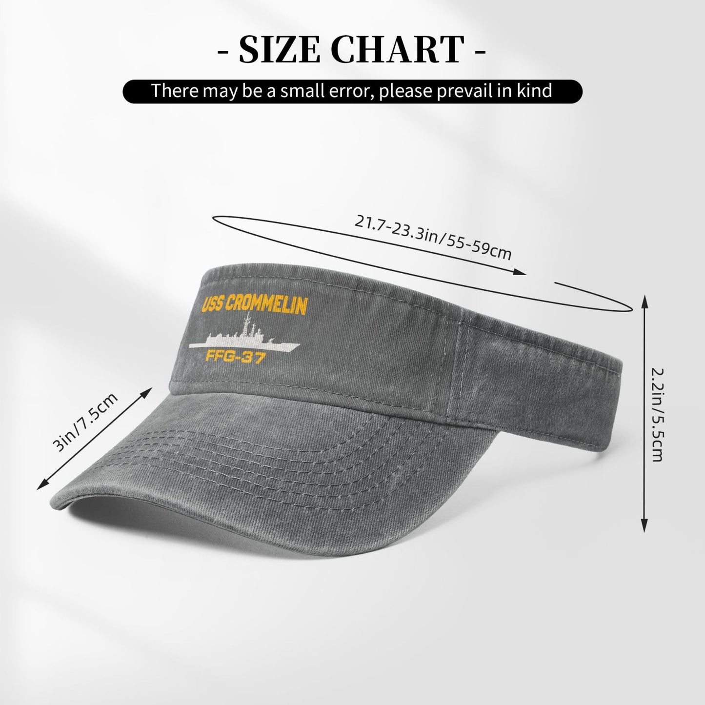 USS Crommelin (FFG-37) Printed adjustable Empty Top Baseball Sun Cap unisex outdoor sports hat veterans gift