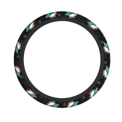 Miami Dolphins Printed breathable elastic steering wheel protective cover