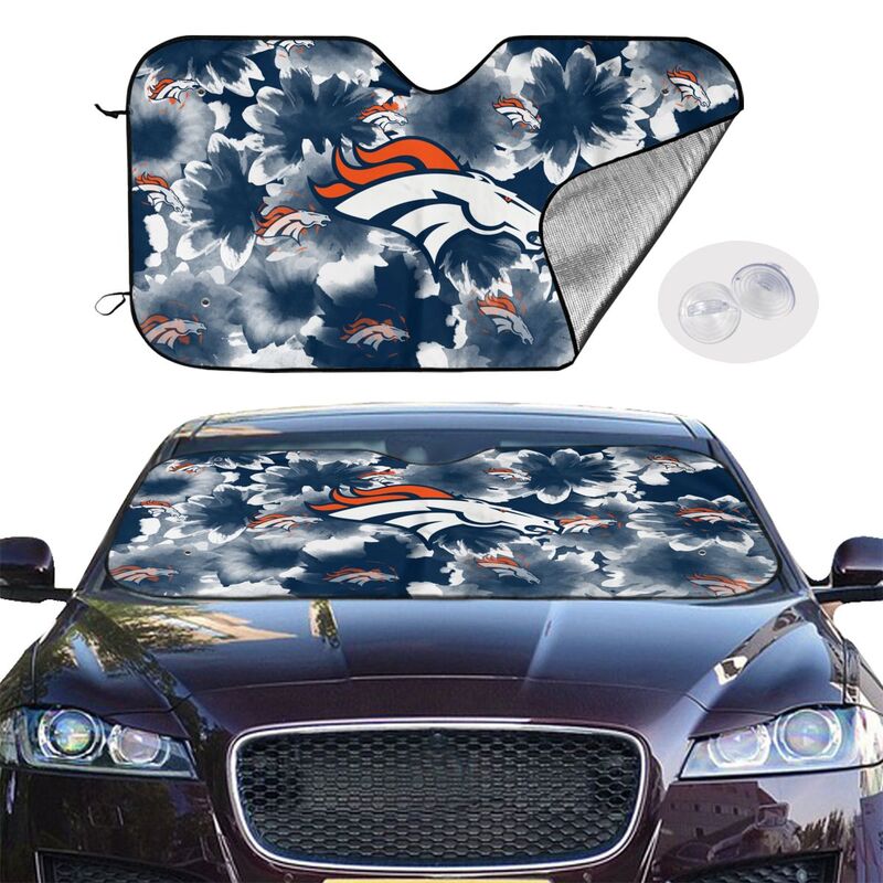 Denver Broncos Printed multi size car front windshield sunshade car windshield sunshade