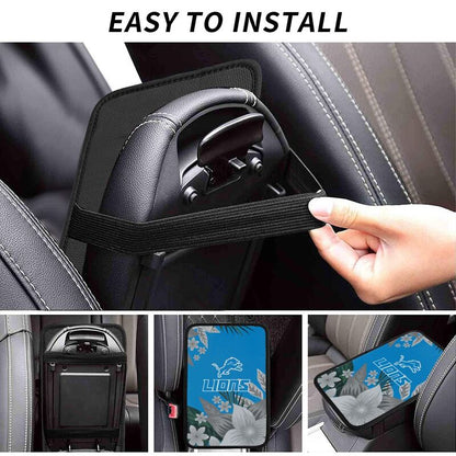 Detroit Lions Car armrest box protective cover car center console armrest pad