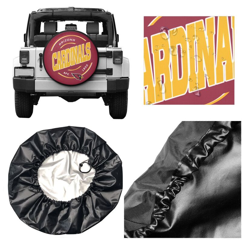 Arizona Cardinals Printing car tire protection cover car spare tire dust protection cover