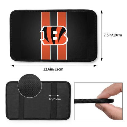 Car armrest box pad Cincinnati Bengals5 Printed central armrest box pad anti slip pad
