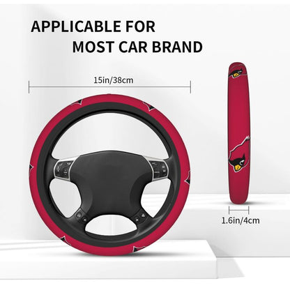 Arizona Cardinals Printed breathable elastic steering wheel cover anti slip cover
