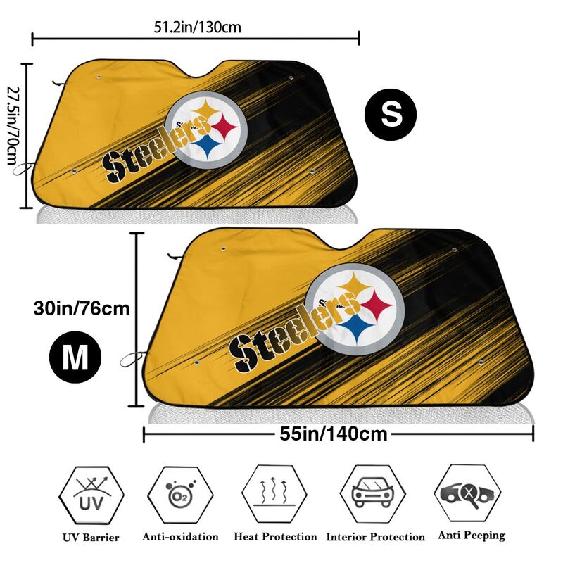 Pittsburgh Steelers Print car windshield sunshade panel car windshield sunshade cover multiple sizes