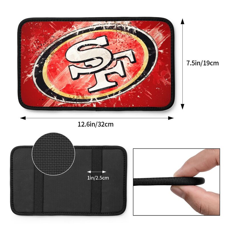 Car armrest box pad San Francisco 49ers 1 Printed central armrest box pad protective pad