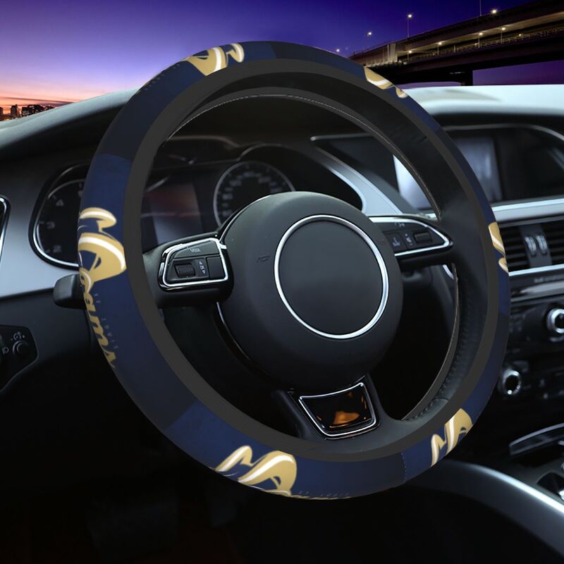 Los Angeles Rams 2 Printed breathable elastic steering wheel protective cover